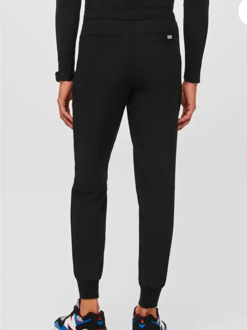 Figs Black Men's Technical Collection Jogger with Gray Drawstring L